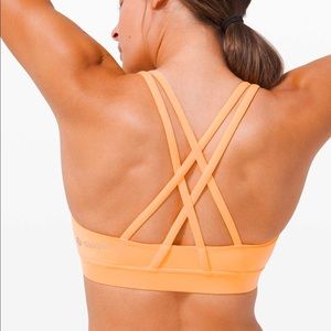Lululemon Energy sports bra in seawheeze orange size 8